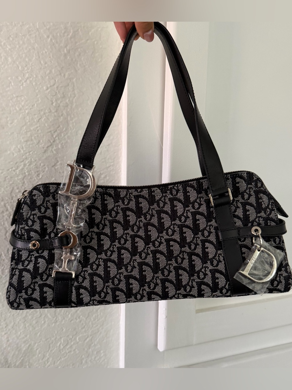 Christian Dior Oblique Trotter Monogram Canvas Shoulder Bag